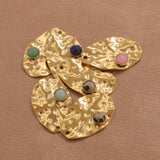 Bohemian Tropical Foliage Stone Charms Pendants DIY Jewelry