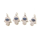 5pcs Evil Eye Hamsa Hand Charm for Bracelet Necklace Making