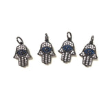 5pcs Evil Eye Hamsa Hand Charm for Bracelet Necklace Making