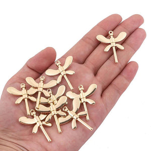 10pcs Alloy Dragonfly Charms Insect Pendants DIY Jewelry Lot