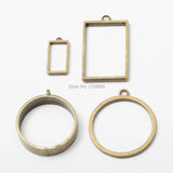 Antique Bronze Hollow Circle Charms for Jewelry Making 10pcs