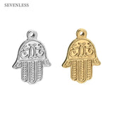 Vintage Palm Pendant Hamsa Hand Charm Necklace