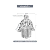 Vintage Palm Pendant Hamsa Hand Charm Necklace