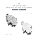 Vintage Palm Pendant Hamsa Hand Charm Necklace