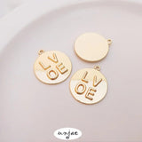 14K Cat Head Love Face Pendant for DIY Necklace