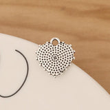 Tibetan Silver Evil Eye Heart Shape Charms Pendants for DIY Jewellery Making