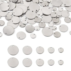 100Pcs Stainless Steel Charms for Necklaces DIY Jewelry Making
