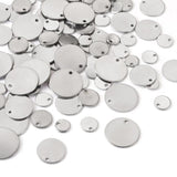 100Pcs Stainless Steel Charms for Necklaces DIY Jewelry Making