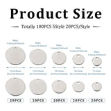 100Pcs Stainless Steel Charms for Necklaces DIY Jewelry Making