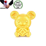 European Fine Woman Man Party Wedding Gift 24KT Pendant Charm