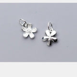 925 Sterling Silver Flower Charms Jewelry Findings Gift