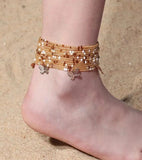 Bohemian Beach Beaded Anklet Bracelet Ethnic Butterfly Foot Jewelry