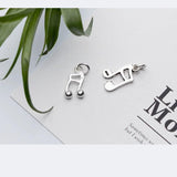 925 Sterling Silver Music Note Pendant Charms for DIY Jewelry