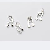 925 Sterling Silver Music Note Pendant Charms for DIY Jewelry