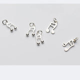 925 Sterling Silver Music Note Pendant Charms for DIY Jewelry