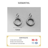 925 Silver Hollow Flower Charms DIY Jewelry Accessory