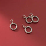 925 Silver Hollow Flower Charms DIY Jewelry Accessory