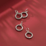 925 Silver Hollow Flower Charms DIY Jewelry Accessory