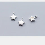 925 Silver Wire Drawing Dangle Earrings Charms Moon Star Pendants