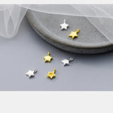 925 Silver Wire Drawing Dangle Earrings Charms Moon Star Pendants