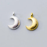 925 Silver Wire Drawing Dangle Earrings Charms Moon Star Pendants