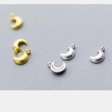 925 Silver Wire Drawing Dangle Earrings Charms Moon Star Pendants