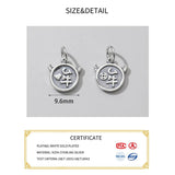 925 Silver Round Cow Letter Charms for DIY Jewelry Necklaces