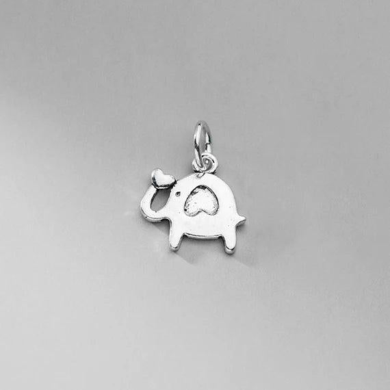 925 Sterling Silver Elephant Letter Charm DIY Jewelry Accessory