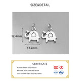 925 Sterling Silver Elephant Letter Charm DIY Jewelry Accessory
