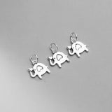 925 Sterling Silver Elephant Letter Charm DIY Jewelry Accessory