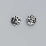 10pcs S925 Sterling Silver 6mm Flower Bead Caps DIY Jewelry Accessory