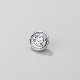 925 Sterling Silver Cow Animals Button Charms DIY Necklace Making Finding