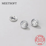 925 Sterling Silver Cow Animals Button Charms DIY Necklace Making Finding