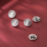 925 Sterling Silver Cow Animals Button Charms DIY Necklace Making Finding