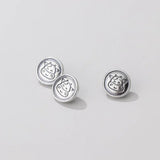 925 Sterling Silver Cow Animals Button Charms DIY Necklace Making Finding