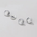 925 Sterling Silver Cow Animals Button Charms DIY Necklace Making Finding