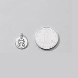 925 Silver Cow Pattern Charms DIY Jewelry Accessory Gift