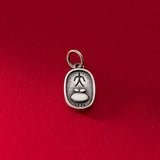 925 Silver Good Luck Pictogram Print Pendant DIY Supplies