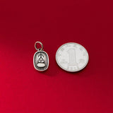 925 Silver Good Luck Pictogram Print Pendant DIY Supplies