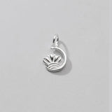 925 Silver Moon & Flower Charms for DIY Necklace - Gift