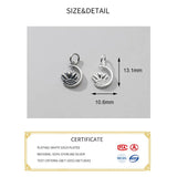 925 Silver Moon & Flower Charms for DIY Necklace - Gift