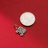 925 Silver Retro Chinese Character Pendant Charm DIY Making