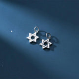 Vintage 925 Silver Matte Star Charm DIY Jewelry Accessory