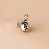 925 Silver Round Bell Pendant Charms for DIY Necklace