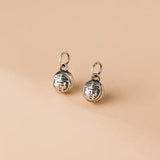 925 Silver Round Bell Pendant Charms for DIY Necklace