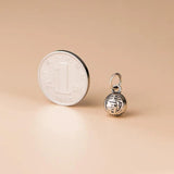 925 Silver Round Bell Pendant Charms for DIY Necklace