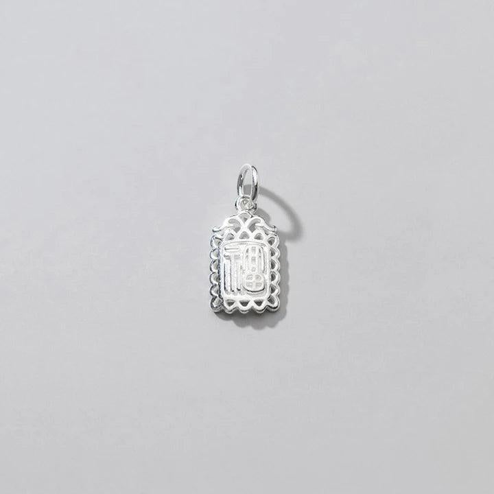 S925 Geometry Hollow Square Luck Charms DIY Bracelet Accessory