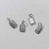 S925 Geometry Hollow Square Luck Charms DIY Bracelet Accessory