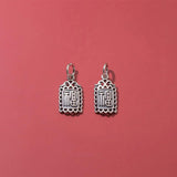 S925 Geometry Hollow Square Luck Charms DIY Bracelet Accessory