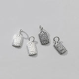 S925 Geometry Hollow Square Luck Charms DIY Bracelet Accessory